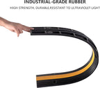 4 Pack Rubber Cable Ramp Hose Cable Protector Ramp 1 Channel 11000Lbs Load Capacity Traffic Speed Bump Wires Power Lines Extension Cord Cover for Indoor Outdoor
