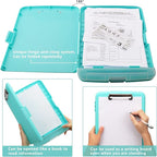 SFLHHDM Clipboard with Storage, Clip Boards 8.5x11, Plastic Clipboards with Pen Holder, Clip Board with Storage Compartments, Nurse Clipboard with Storage for Classroom, Student, Teacher