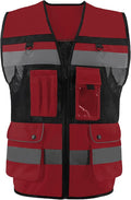 Safety Vest High Visibility Reflective Construction Vest for Men Women