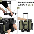 Large Cleaning Caddy for Cleaning Supplies Organizer, Rolling Cleaning Caddy Bags with Wheels for Housekeepers, Cleaning Carts on Wheels for Home Car Office Picnic