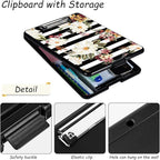 Clipboard with Storage, High Capacity Plastic Storage Clipboard with Low Profile Clip for Women Teachers Work, School & Office Supplies, Cute Pattern Decorative Clipboards, Flower
