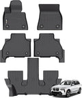 AIPOIL® Floor Mats for 2019-2026 BMW X7 40i, M50i, M60i (Only Fits 6 Seats) All Weather Protection TPE Anti-Slip Automotive Full Set Custom Car Mats Accessories - Black