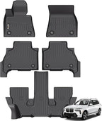 AIPOIL® Floor Mats for 2019-2026 BMW X7 40i, M50i, M60i (Only Fits 6 Seats) All Weather Protection TPE Anti-Slip Automotive Full Set Custom Car Mats Accessories - Black