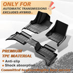 TripleAliners for Tacoma 2024 2025 Double Cab Floor Mats (Fit Auto Trans ONLY) All Weather Floor Liners Compatible with 2024+ Toyota Tacoma Accessories Front & Rear Mats, 3PCS(Not for Hybrid/Manual)