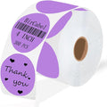 4 Inch Large Purple Circle Thermal Labels, 300 Labels/Roll,Self-Adhesive Round Inventory Stickers, Multi-Purpose Round Roll Thermal Printing Stickers for Business and Domestic Use