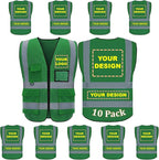 BeautyWill Custom Logo Safety Vest Class2 High Visibility Reflective Vest Breathable Construction Vest