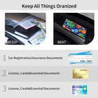 Car Registration and Insurance Holder, Leather Car Glove Box Organizer, Cool Car Accessories for ID, Driver's License Cards & Essential Document,business cards,Men&WomenCute Dinosaur