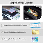 Car Registration and Insurance Holder, Leather Car Glove Box Organizer, Cool Car Accessories for ID, Driver's License Cards & Essential Document,business cards,Men&WomenDog Sunflower