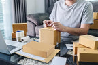 Eupako 7x5x2 Shipping Boxes Small Corrugated Cardboard Box - 25 Pack Brown Mailing Boxes for Packaging Small Business, Mailer Box