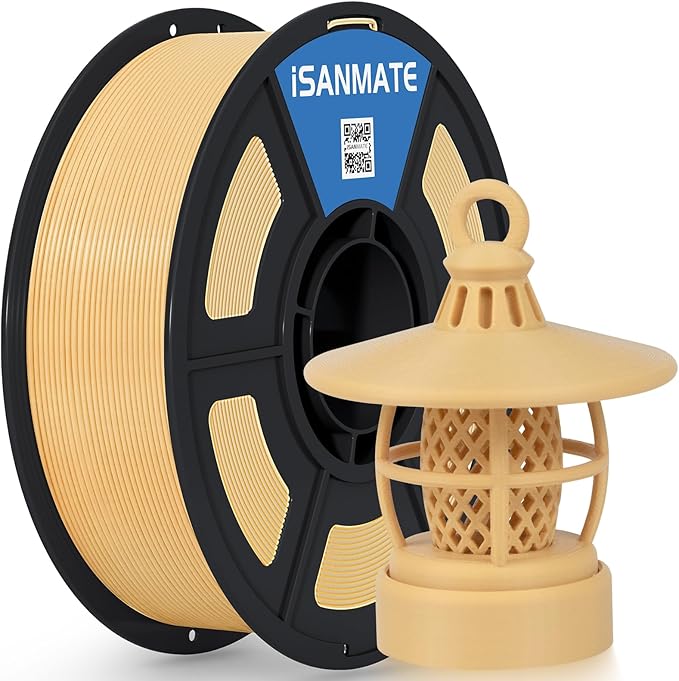 iSANMATE ASA Filament 1.75mm Almond White 1KG, UV & Weather Resistant 3D Printer Filament Perfect for Outdoor Functional Parts, Dimensional Accuracy +/- 0.02mm, 1kg Spool (2.2lbs)