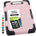 Sooez Toughest Clipboard with Storage, Internal Pen Pouch Included, Letter/ A4 Size, Shockproof Heavy Duty Plastic Clip Boards 8.5x11”, High Capacity Clipboards Box Case for Contractor Trucker Driver
