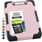 Sooez Toughest Clipboard with Storage, Internal Pen Pouch Included, Letter/ A4 Size, Shockproof Heavy Duty Plastic Clip Boards 8.5x11”, High Capacity Clipboards Box Case for Contractor Trucker Driver