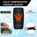 Extended Knees Ice Pack for Injuries Freeze Compression Sleeve Reusable Soft Gel Ice Wrap for Leg Swelling, Knee Replacement Surgery, Cold Compress Therapy for Arthritis, Meniscus Tear and ACL