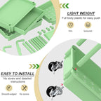 Goovilla 3 Tier Rolling Utility Cart Organizer with Removable Drawer, Stable and Sturdy Green Rolling Storage Carts with 2 Lockable Wheels for Bathroom, Kitchen, Snack, Craft, Makeup, Baby Essentials