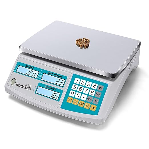 Industrial Counting Scale 30kg/66lb x 0.1g Digital Inventory Counting Scale High Precision Electronic Gram Scale with Battery DC/AC Power for Parts Jewelry Coins (g/kg/lb/oz)