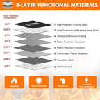 Fireproof Bag with 5200℉ Thermal Insulated, Waterproof Fireproof Box with Zipper, Fireproof Money Bag for Cash, Fireproof Safe Bags for Home Safe Bank Valuable Documents (Orange, 13.9"x10.6")