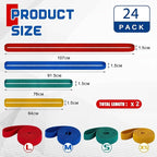 24 Pcs Extra Large 42" 36" 30" 25" Moving Rubber Bands for Furniture Elastic Variety Heavy Duty Moving Bands for Mover Pallets Blankets Boxes Packing Supplies, 4 Assorted Colors