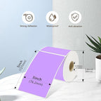 3x5 Inch Thermal Label Stickers,300Pcs Waterproof Rectangle Labels for Storage Bins,Moving Boxes,Address & Inventory Organization,Small Business Labeling,Light Purple