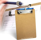 Officemate Wood Clipboard, Memo Size, Low Profile Clip with Pen Holder (83113)