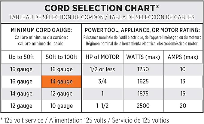 Clear Power 100 ft 14/3 SJTW -50°C Extreme Cold Weather Outdoor Indoor Extension Cord, Blue, Grounded Plug and Lighted Connector, Ideal for Snow Blowers and Power Tools, DCOC-0078-DC