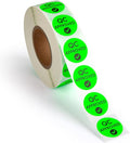 1000 Quality Control Approval Stickers, 1 Inch | Fluorescent Green QC Tester Labels for Inventory Inspection and Calibration