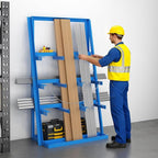 Vertical Bar Rack, 3000 Lbs Weight Capacity, Steel Bays Long Parts Storage Rack, Lumber and Metal Garage Organizer, Heavy Duty Pipe Organizer for Shop Basement