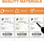 FungLam 4"x6" Direct Thermal Shipping Labels, Perforated and Strong Adhesive Thermal Label, Fanfold 4"x6" Mailing Labels for Munbyn, Rollo, Polono Direct Thermal Printers, 1000 Labels