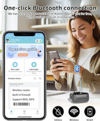 Phomemo Label Printer, M220 Thermal Bluetooth Barcode Label Maker, for Home, Office, School, Compatible with Phone & Laptop