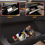 Car Registration and Insurance Holder,Leather Vehicle Glove Box Organizer Wallet for Document,Perfect for any Car,Truck,Motorcycle,Driver License,Trailer or Boat,Men & Women,American Flag-289 Eagle