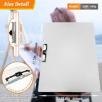 Aluminum 11x17 Clipboard A3 Metal Stainless Hangable Clipboards with Clips Art Pen Holder Extra Large Clip Board for Business Medical Professionals Workshop (Silver, A3-Single)