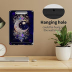A4 Clipboards,Heavy Duty Waterproof Nursing Plastic Folder Clipboard with Storage Clip Boards,File Folder Storage Box Clipboard Case for Teacher,Doctor,Offices,Moon Star Galaxy Floral