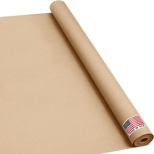 36" x 1200" (100 ft) Natural Kraft Paper Roll – USA Made Non-Toxic, Odorless, 100% Recyclable Brown Wrapping Paper for Shipping, Packaging, Crafting & Gift Wrapping