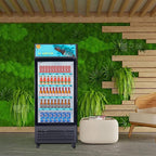 Commercial Beverage Refrigerator Display Fridge,Single Glass Door Merchandiser Drink Cooler with LED Light Adjustable Shelves,ETL and NSF Approval,16.5Cu Ft,68.9''High