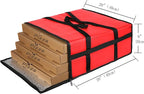 musbus 20x20x8 RED Pizza Carrier Insulated Bags Large for Deliveries, Insulated Pizza Carrier Delivery Bag Food Bag for Personal and Professional Use