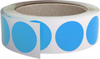 Royal Green Colored Label Dot Stickers for Inventory and Labeling - 25mm/1 Inch Round Sticker in Light Blue (1Roll - 600 Pack)