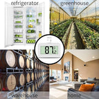 Mini Refrigerator Fridge 2 Pack Digital Freezer Thermometer Waterproof Room Thermometer with Hook, Large LCD Display