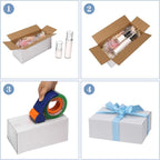 Hoikwo 9x4x4 Shipping Boxes Set of 25, White Corrugated Cardboard Box for Small Business for Packaging Mailing