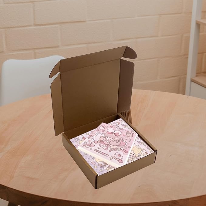 6x6x1.5 inch Small Shipping Boxes 50 Pack, Brown Corrugated Cardboard Mailer Boxes Bulk for Packaging Business Mailing Gift，Mini Mailer Boxes for Packaging Supplies Business Present