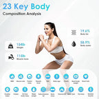 CLORIS Digital Bathroom Scale FSA&HSA Eligible for Body Weight Fat with Accurate BMI Muscle Mass 23 Key Composition Health Analyzer with App Bluetooth