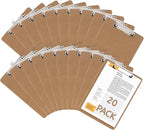 YOUEON 20 Pack Hardboard Office Clipboards, 9 x 12.5 Inch Letter Size Clipboard with Low Profile Clip & Hangable Loop, Clip Boards for Home Office School Hospital Supplies
