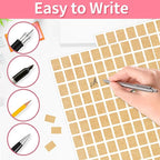 Starboling Color Coding Labels,3000 PCS 1/2" x 3/4" Kraft Paper Rectangular Label,for Garage Sale,Price Tags,File Folder Tabs（Light）