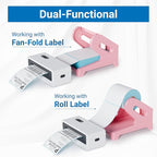 Jiose Label Holder for Thermal Printer - Compatible with 4x6 Rolls and Fan-Fold Thermal Labels - Shiping Label Holder (Pink)