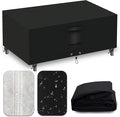 Heavy Duty Patio Furniture Covers Waterproof, 600D Outdoor Furniture Cover Waterproof for Sectional Sofa Couch, Outdoor Dining Table and Chair Set Covers 42''L x 24''W x 18''H, Black