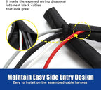Wire Split Loom Wrap Cable Management Sleeves Automotive Black Woven Mesh Protector Tubing (5/16" - 28 Feet)