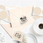 2 inch Dot Stickers Labels Circle Garage Sale Sticker 750Pcs Round Thermal Printer Stickers Printable Writable Price Labels for Yard Sale, Light Brown