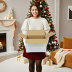 CRUGLA 12x10x8 White Shipping Boxes Set of 15, White Corrugated Cardboard Boxes for Small Business Shipping Mailing Packing