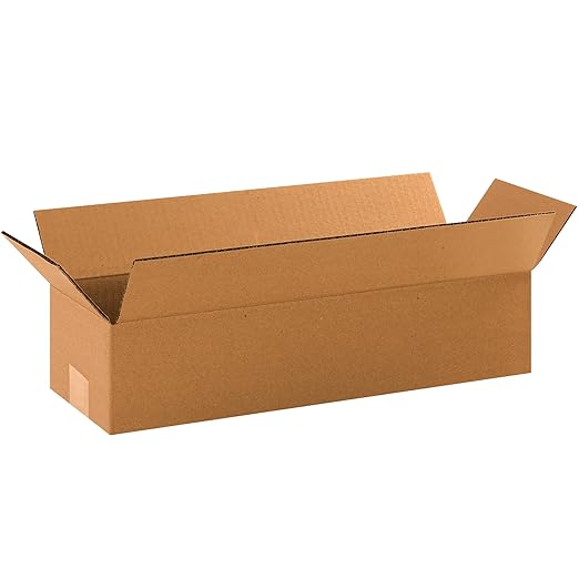 BOX USA Shipping Boxes 18"L x 6"W x 4"H 25-Pack Long Corrugated Boxes for Moving, Shipping, Mailing, Packing, Packaging and Storage