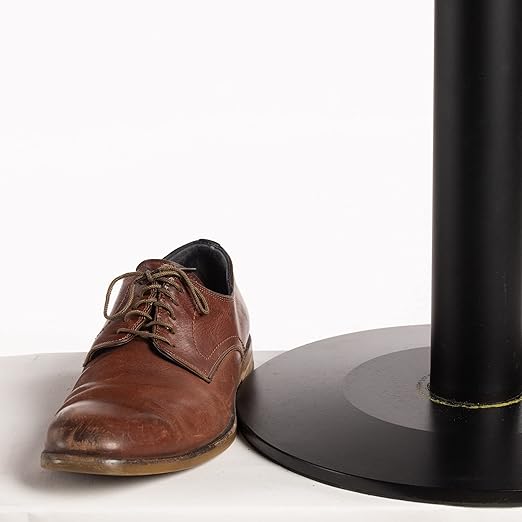 Floor Standing Sign Frame with Steel Low Profile Base, 22 inches by 28 inches Vertical Sign Frame, Black Post