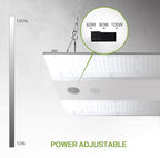 ASD LED Linear High Bay Light Fixture, Commercial Shop Lighting | Dimmable, Power Adjustable, DLC Premium, UL Listed | 100W 15000LM 5000K 100-277V | Warehouse, Garage, Workshop Lamp | White