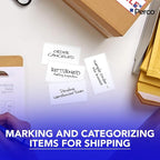 Perco White 3x5 Inch Perforated Sticker Labels — 150 Stickers Per Roll — with Permanent Adhesive for Inventory Management, Color Coding, Moving Boxes, Retail, Organizing, Crafting & More — Made in USA